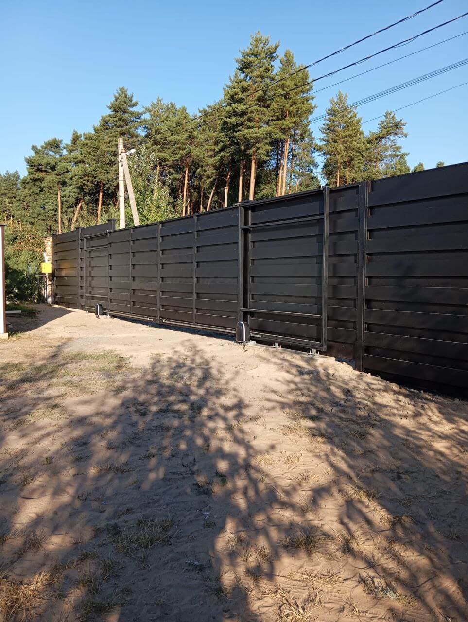 Забор-ранчо из металлопланкена 37м RAL9005 Черный МАТТЕ фото 2 в Ижевске