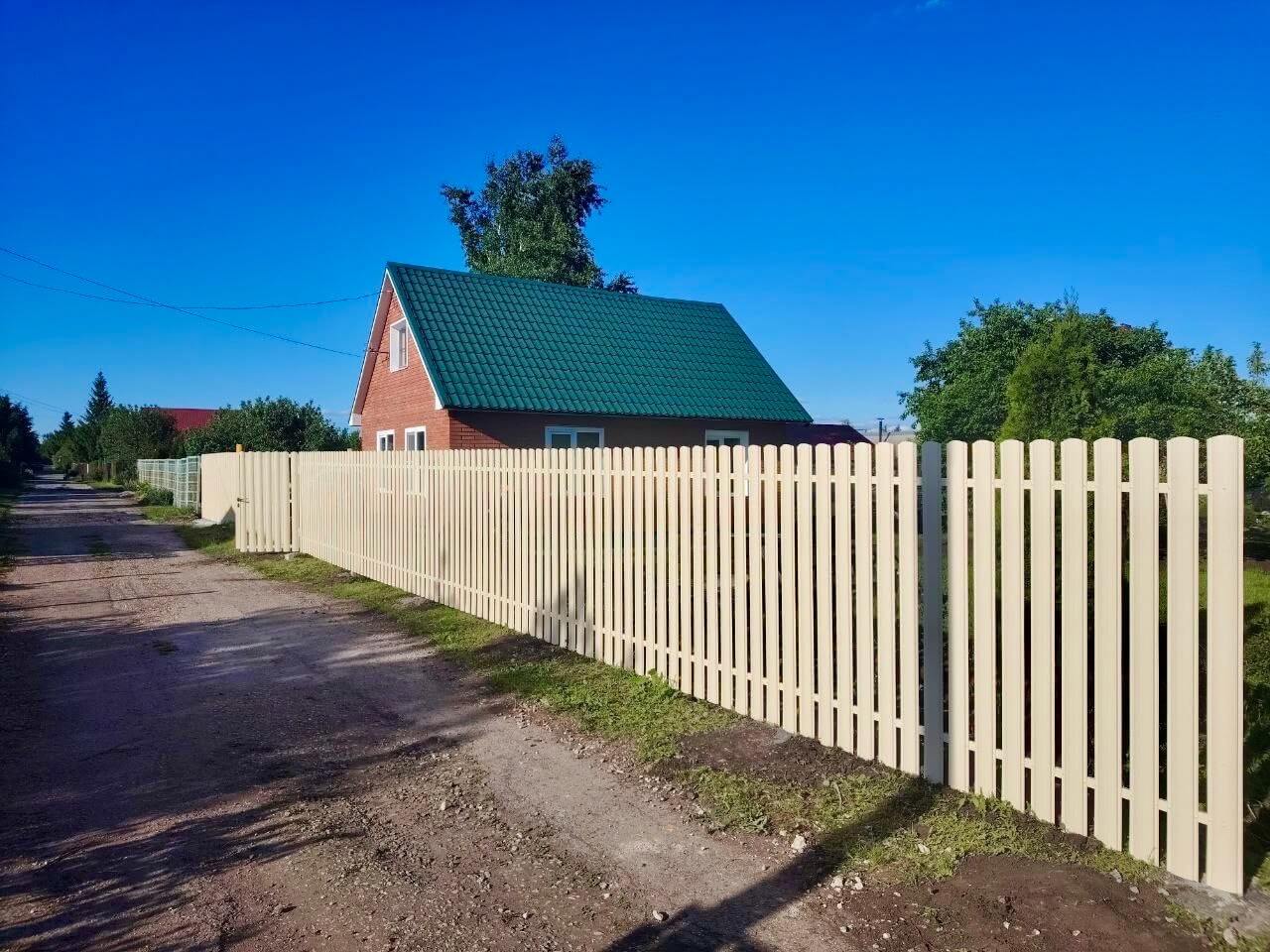 Забор из евроштакетника 16м RAL1015/1015 Слоновая Кость двусторонний в Ижевске
