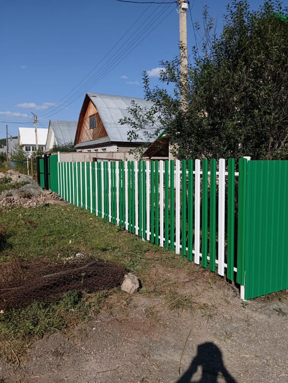 Забор из евроштакетника 10м RAL9003 Белый, RAL6029 Зеленая Мята в Ижевске
